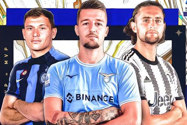 意甲本赛季意甲联赛最佳中场候选名单公布：米林、巴雷拉、拉比奥