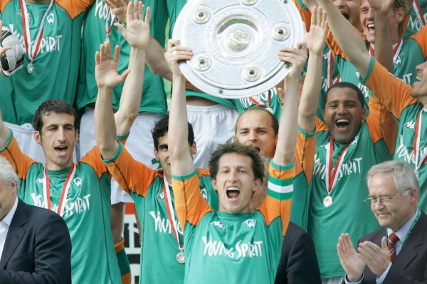 云达不来梅赢过几次德甲冠军？