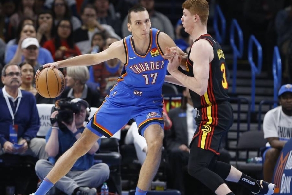 雷霆关键球员波库舍夫斯基右脚踝扭伤或将缺席开幕赛季比赛