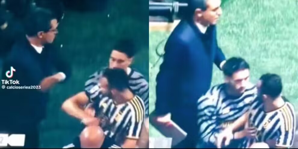 尤文后卫加蒂情绪失控推开安慰的尤文领队并引发场内骚乱