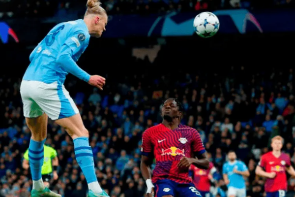 哈兰德力挽狂澜领军曼城战胜莱比锡RB