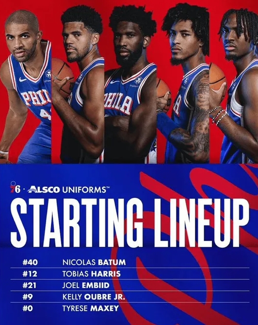 掘金将迎战76人两队公布首发阵容