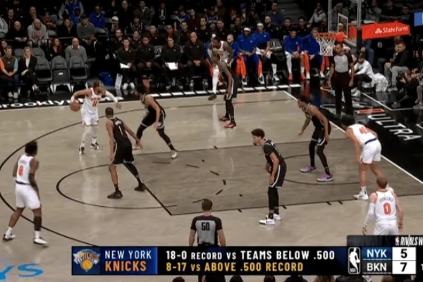 尼克斯击败篮网保持对弱旅全胜纪录