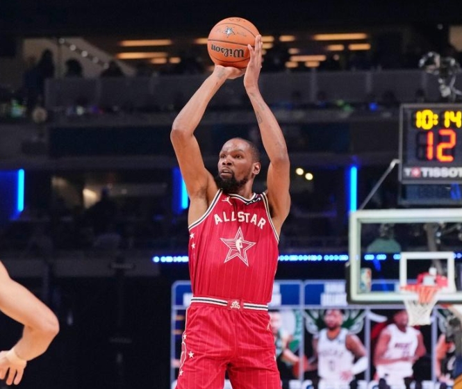 杜兰特超越乔丹升至NBA全明星历史得分榜第三位