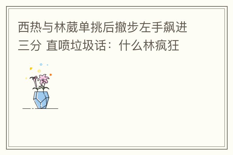 西热与林葳单挑后撤步左手飙进三分 直喷垃圾话：什么林疯狂 真菜