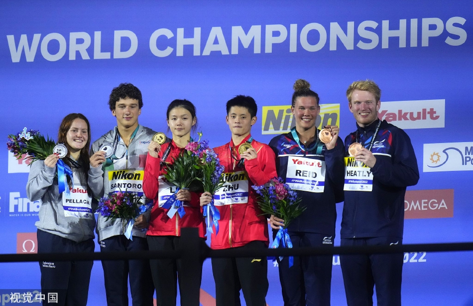 世锦赛跳水混双3米板决赛 中国组合林珊/朱子锋夺冠（世锦赛跳水2021）