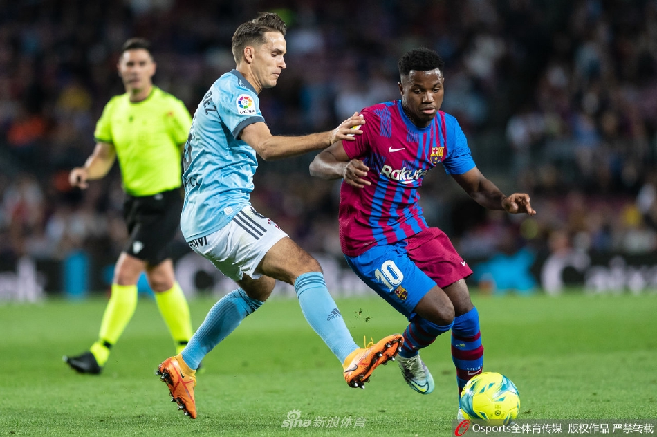 [西甲]巴塞罗那3：1胜塞尔塔 巴梅扬双响登贝莱两助攻（巴塞罗那客场3-0完胜塞尔塔）