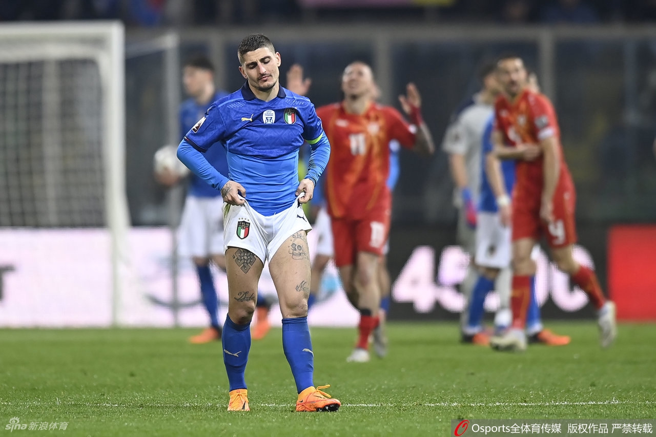 [世预赛]意大利0-1北马其顿 连续2届无缘世界杯（世预赛意大利1-1马其顿 图集新浪）