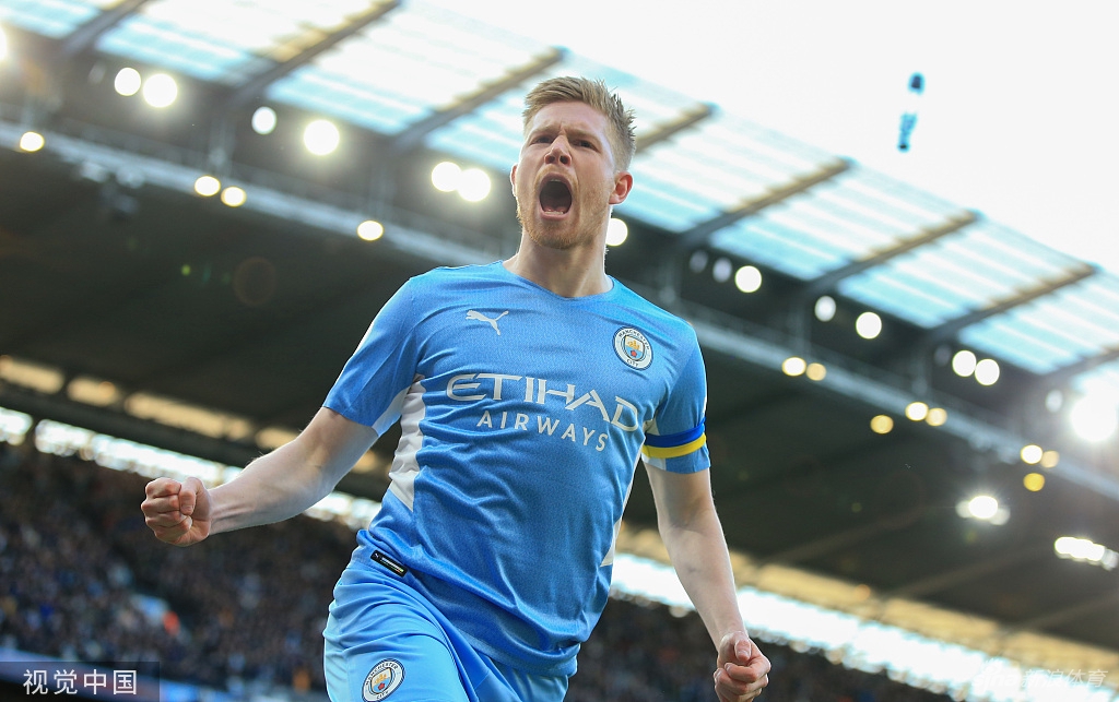 [英超]曼城4-1曼联 德布劳内2射1传（曼城队德布劳内）