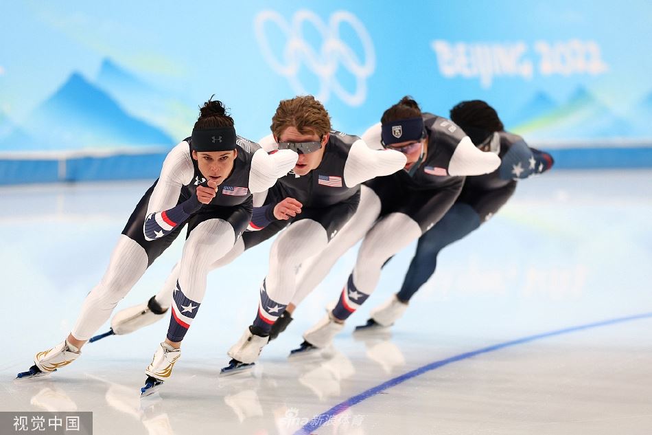 美国队领衔速度滑冰项目训练（美国第一次获得速度滑冰金牌）