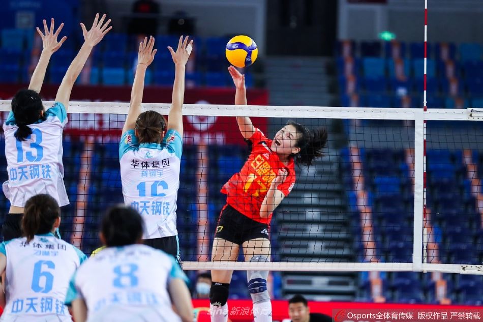 [女排超级联赛]山东日照钢铁0：3负江苏中天钢铁