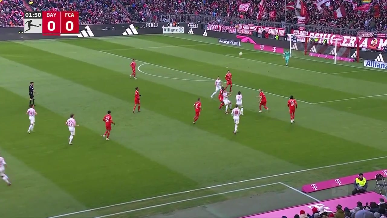 【集锦】德甲-帕瓦尔双响坎塞洛传射 拜仁5-3奥格斯堡（帕瓦尔谈拜仁欧冠冠军）