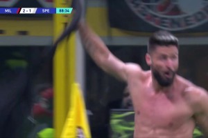 意甲-吉鲁侧钩绝杀+染红特奥破门丹尼尔反戈一击 米兰2-1斯佩齐亚