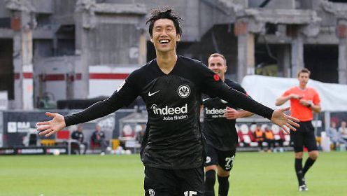 德甲-镰田大地任意球破门+造3球 传射 法兰克福3-1斯图加特（镰田大地法兰克福核心）