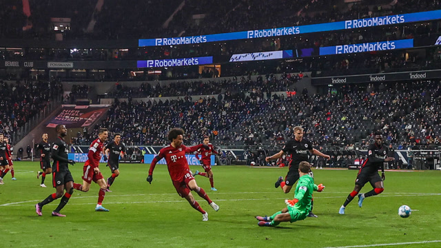 德甲-萨内替补单刀制胜基米希精妙直塞助攻 拜仁1-0客胜法兰克福（拜仁签下萨内）