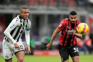 意甲-莱奥建功乌多吉替补破门 米兰1-1乌迪内斯联赛2连平（意甲乌迪内斯对国际米兰结果）