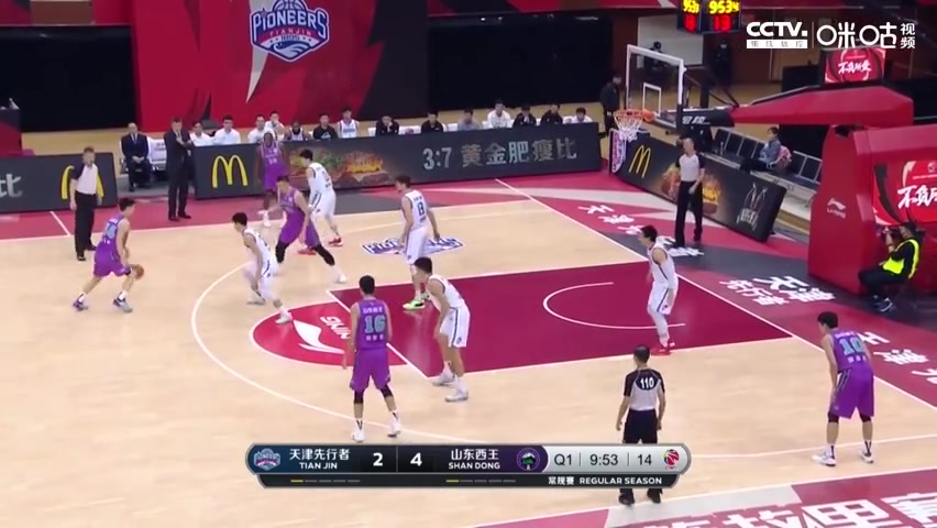 （山东队 哈德森）【集锦】哈德森25+9 陶汉林22+9 林庭谦16分 山东大胜天津