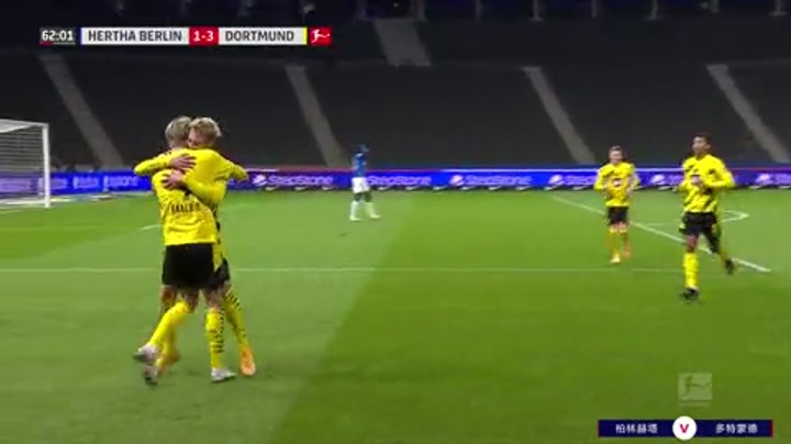 德甲-哈兰德大四喜穆科科登场创纪录 多特5-2逆转柏林赫塔（多特球星哈兰德）