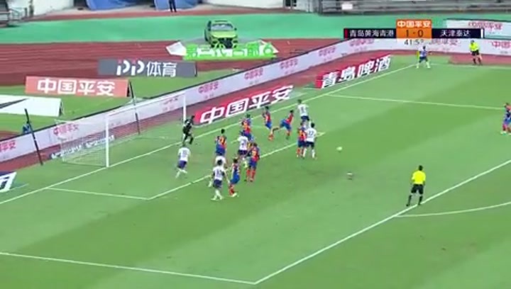 中超-高翔头球破门鸭梨点射+双响 黄海3-0泰达锁定第七