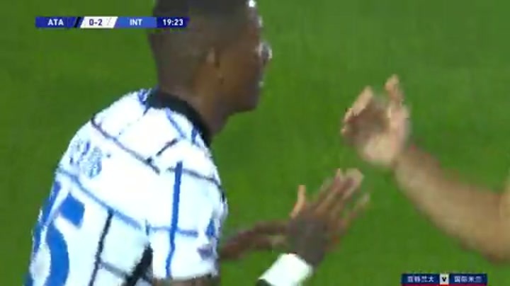 意甲-阿什利扬传射丹布头球建功 国米2-0亚特兰大收获亚军（阿什利杨转会国际米兰）