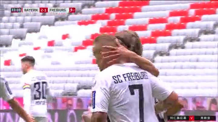 德甲-莱万两射一传破纪录基米希建功 拜仁主场3-1弗赖堡（拜仁5-0基辅迪纳摩 莱万梅开二度）