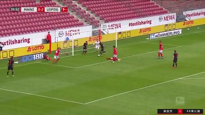 德甲-维尔纳戴帽波尔森两传一射 莱比锡5-0美因茨（莱比锡前锋维尔纳）
