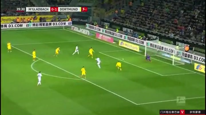 德甲-小阿扎尔破门阿什拉夫建功 多特2-1客胜门兴升第二（小阿扎尔转会多特）