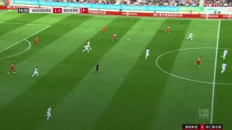 德甲-格纳布里传射莱万破门 拜仁补时丢球2-2平奥格斯堡（格纳布里在拜仁踢什么位置）