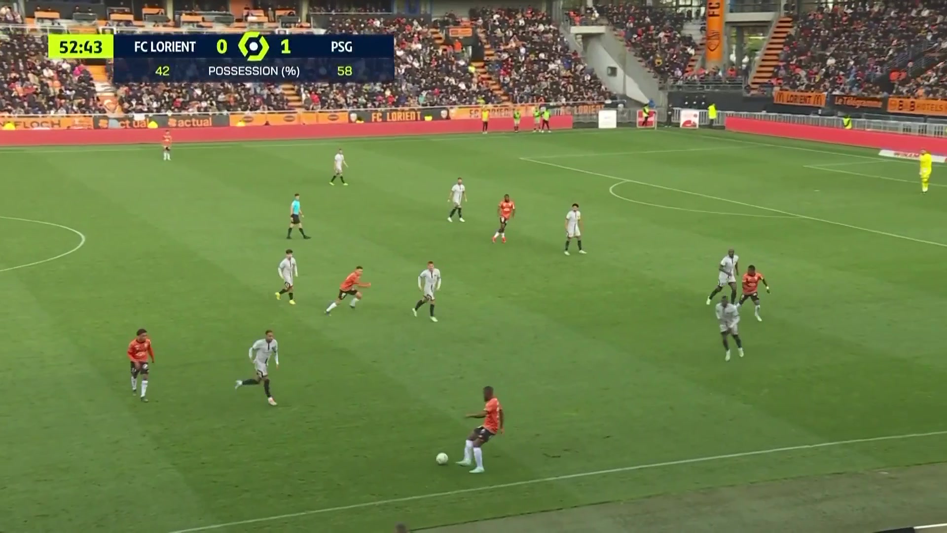 洛里昂左路撞墙配合 墨菲禁区小角度爆射扳平（洛里昂非）