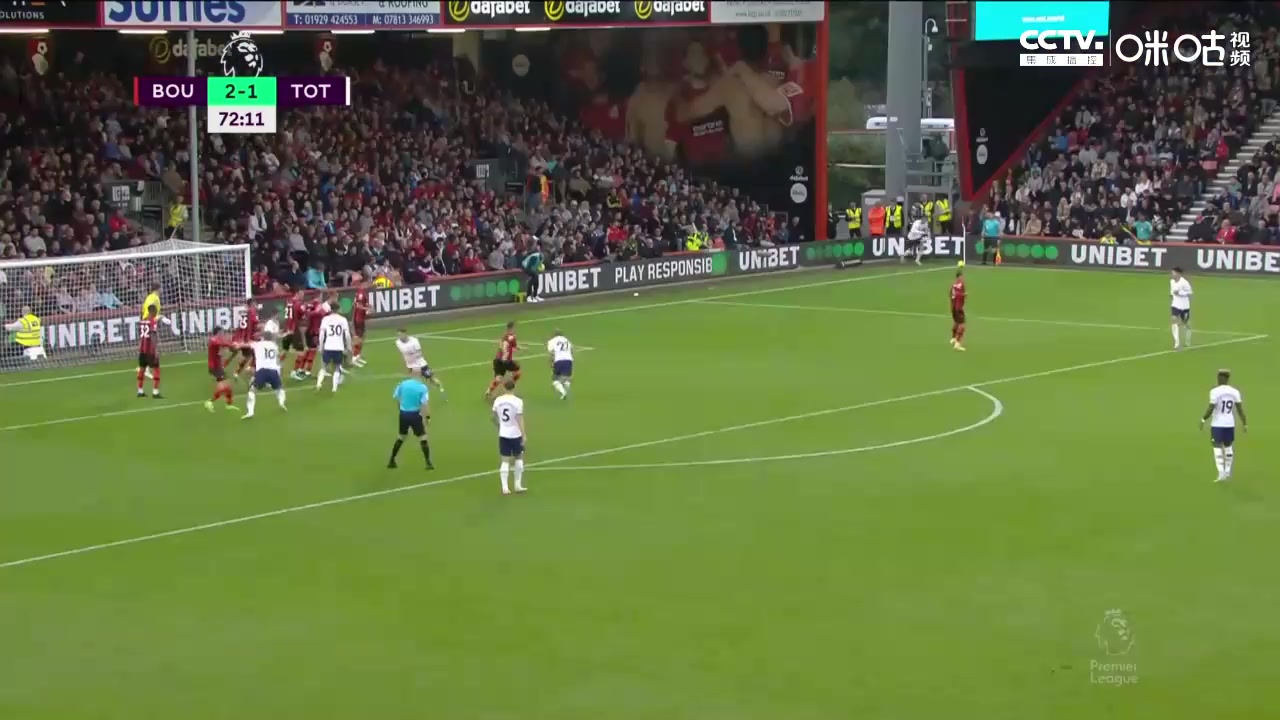 佩里西奇角球助攻!本-戴维斯后仰头球扳平!(佩里西奇 惯用脚)