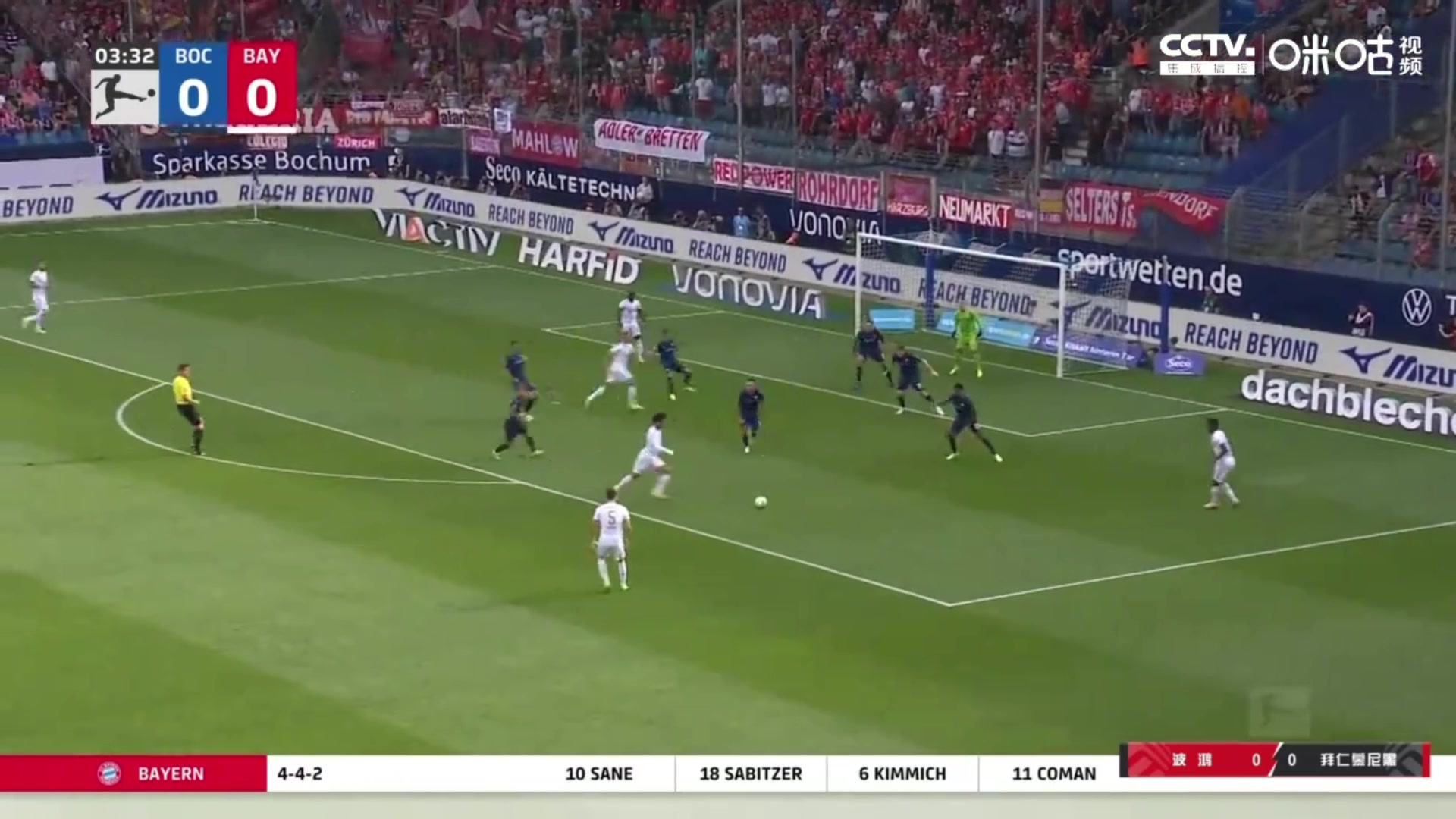 梦幻开局！科曼架炮！ 萨内劲射破门为拜仁拔头筹（comansa科曼萨）