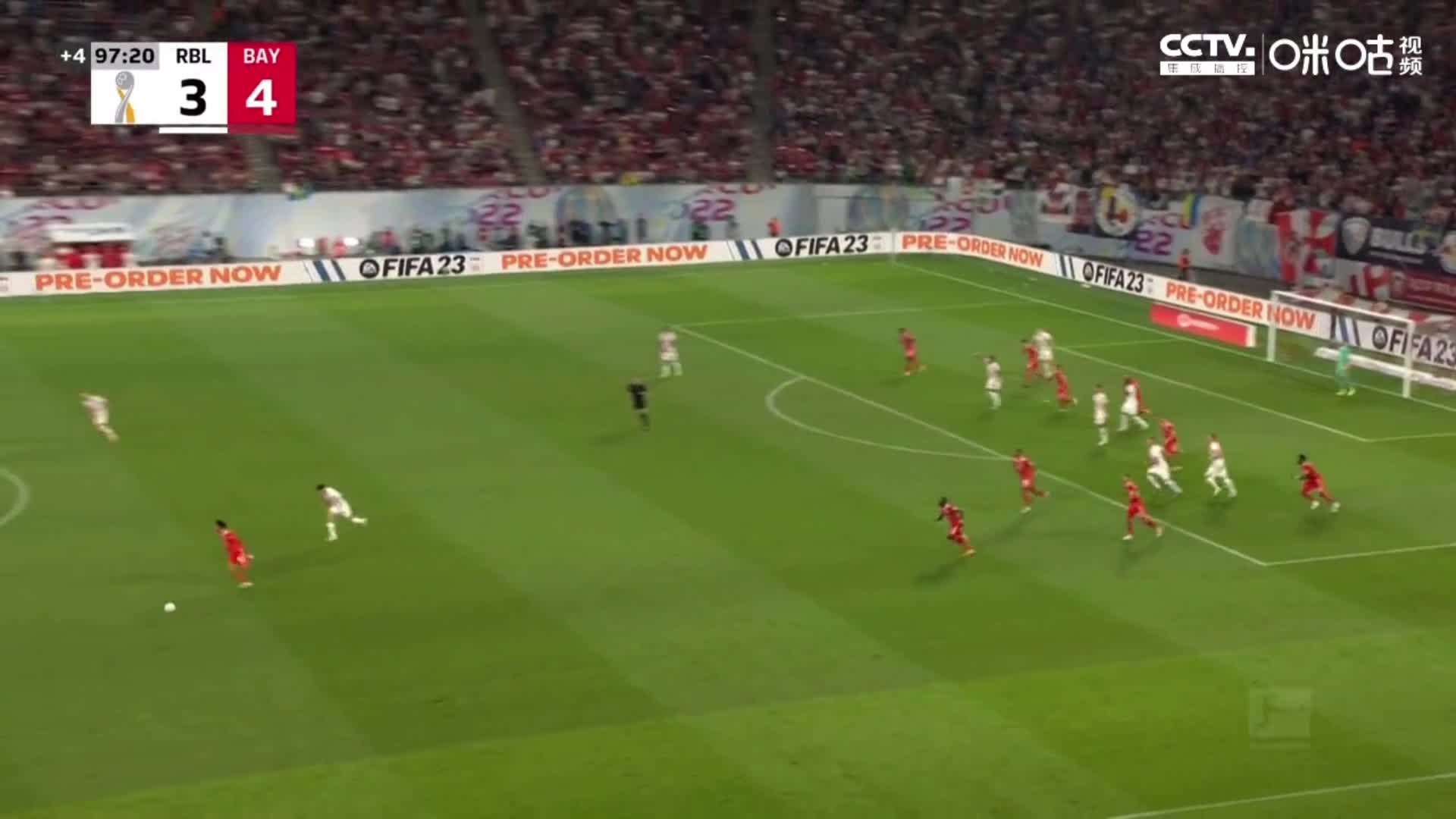 萨内接解围球形成单刀 禁区连续摆动后低射破门（萨内过人技巧）