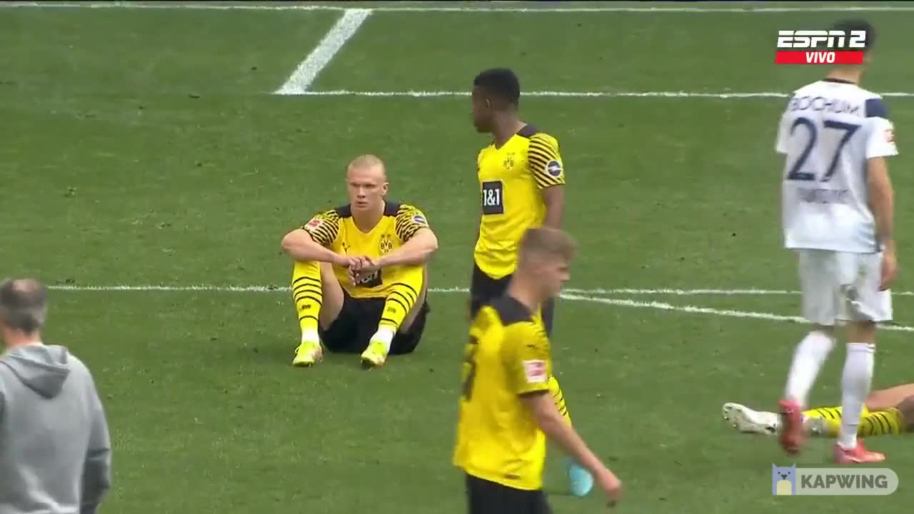 戴帽却输球！哈兰德赛后坐在场内发呆（哈兰德比赛视频）