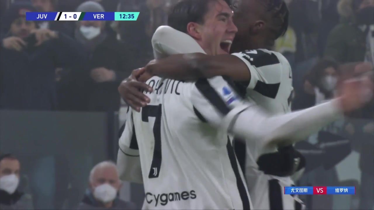 【集锦】意甲-弗拉霍维奇扎卡里亚首秀破门 尤文2-0维罗纳升至第4（意甲尤文对维罗纳）
