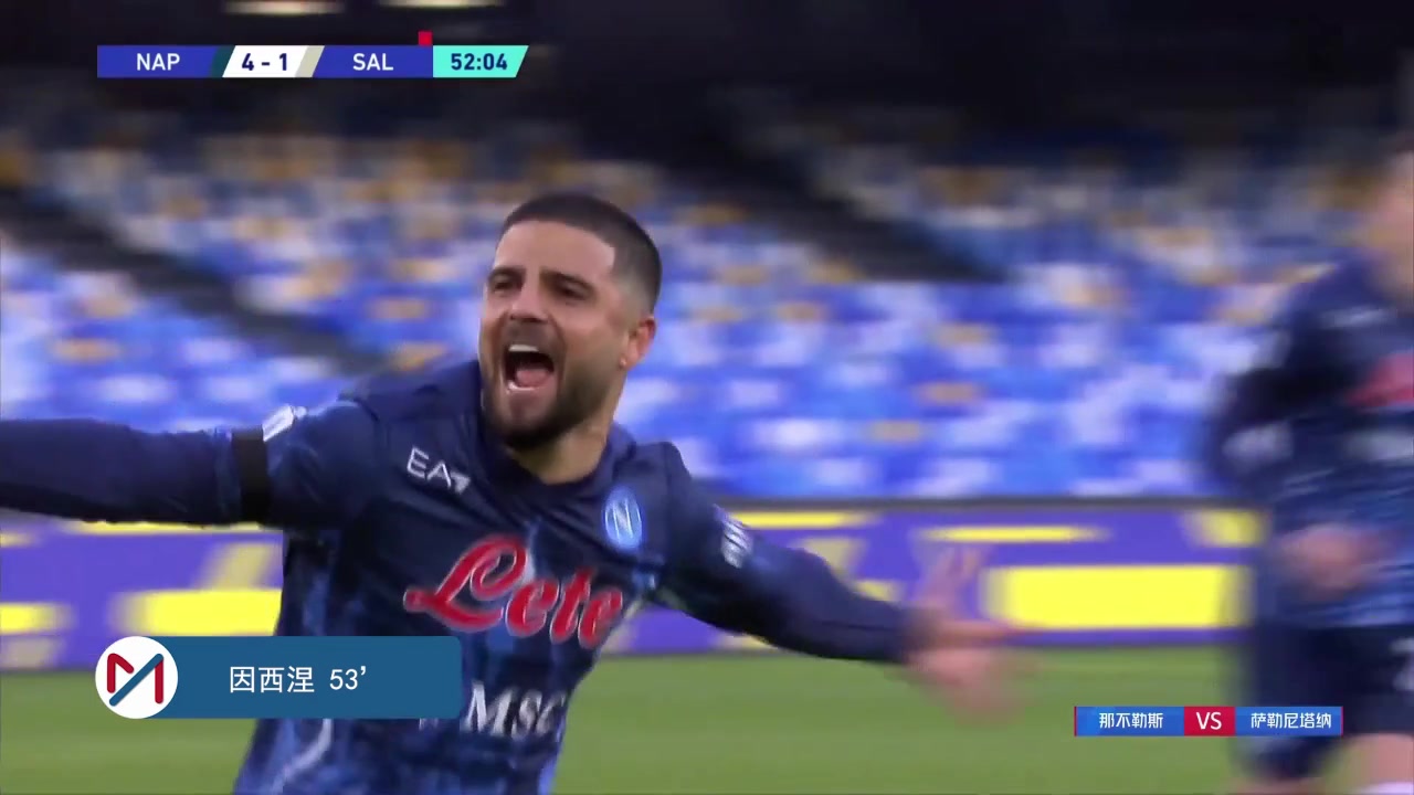 【集锦】意甲-默滕斯因西涅点射 那不勒斯4-1大胜萨勒尼塔纳（默滕斯那不勒斯进球数）