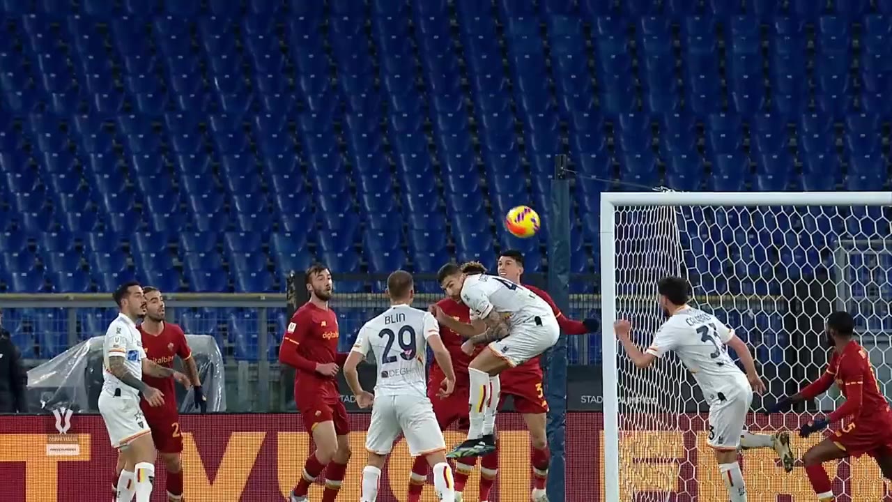 【集锦】意杯-亚伯拉罕传射库姆布拉破门 罗马3-1逆转十人莱切