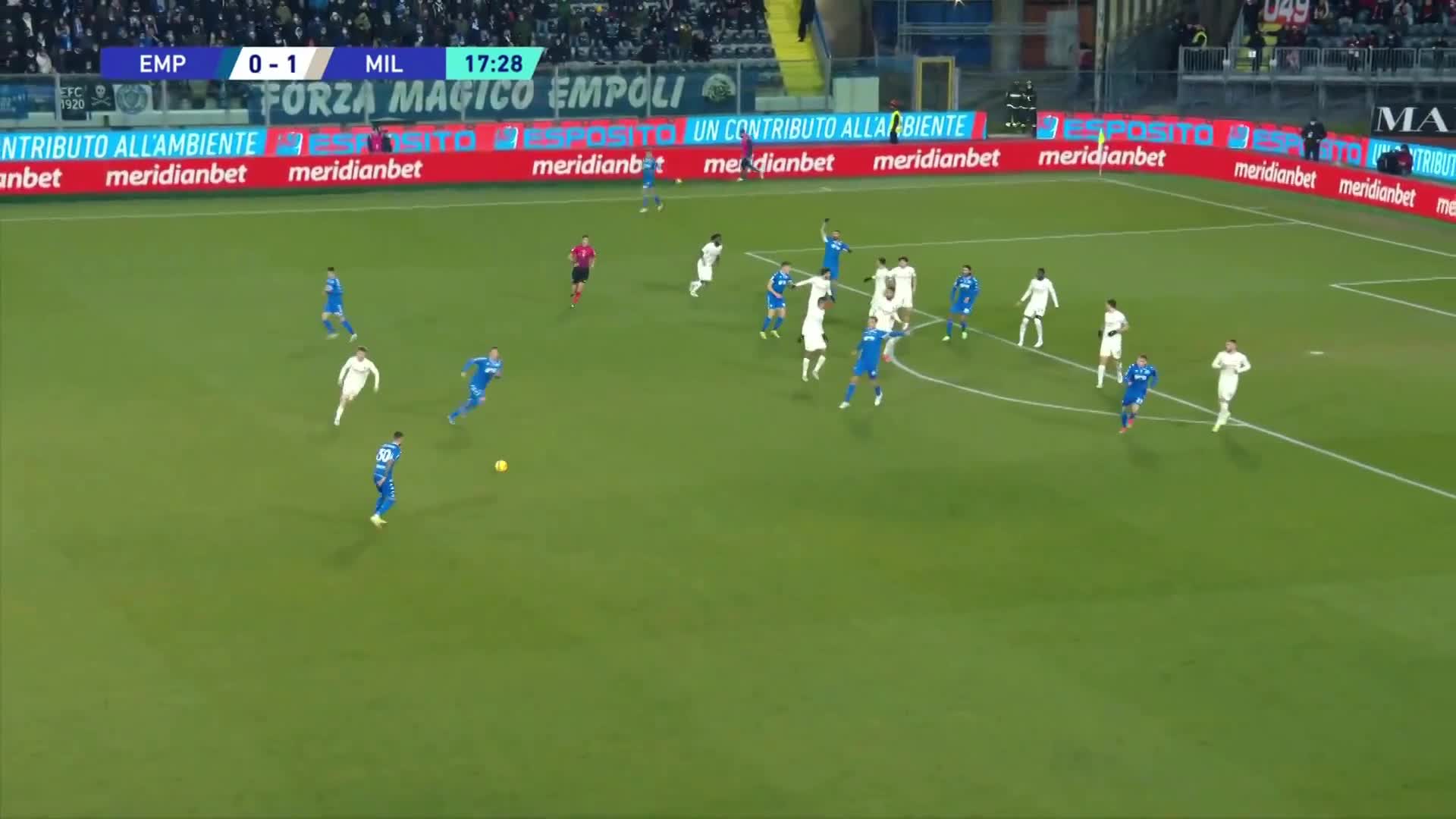 恩波利1-1扳平米兰！巴伊拉米禁区内弹地球破门（恩波利vs国际米兰比赛结果）