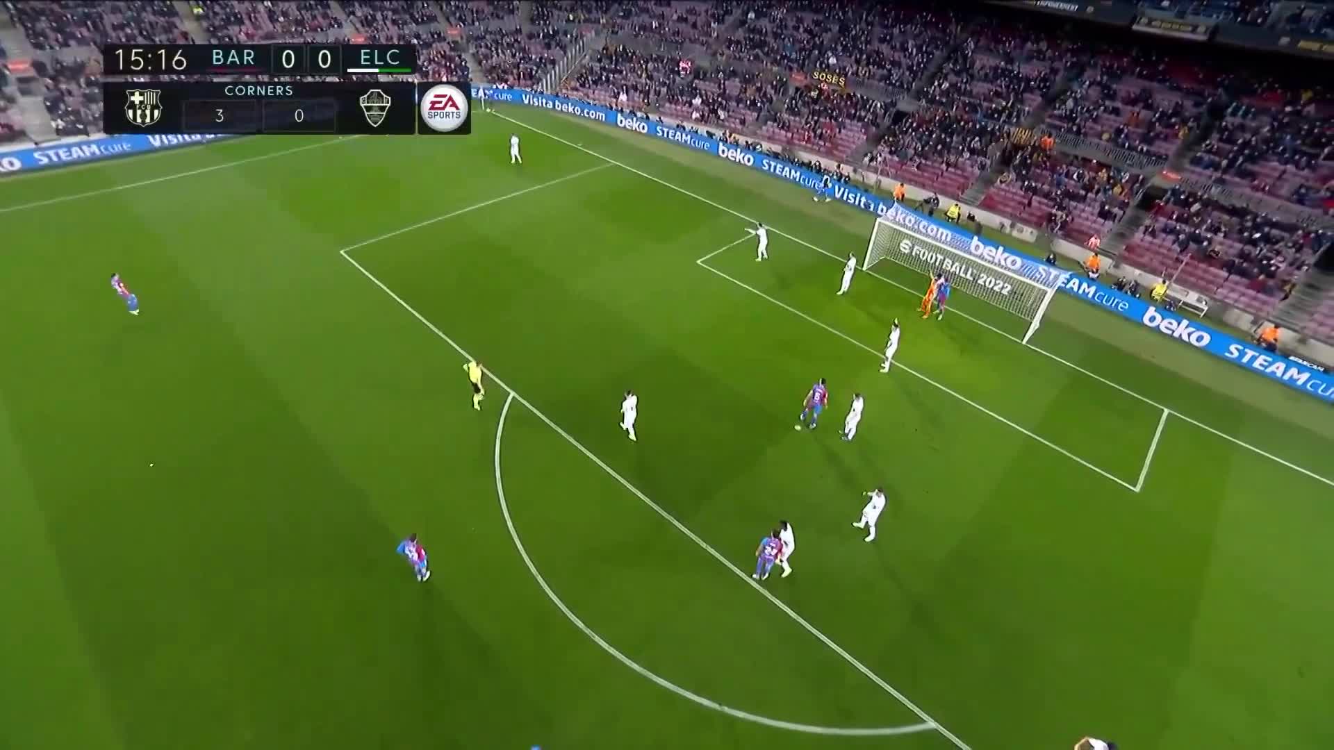 年轻无极限！尤特格拉甩头破门打进巴萨一队首球（尤格特拉希尔）