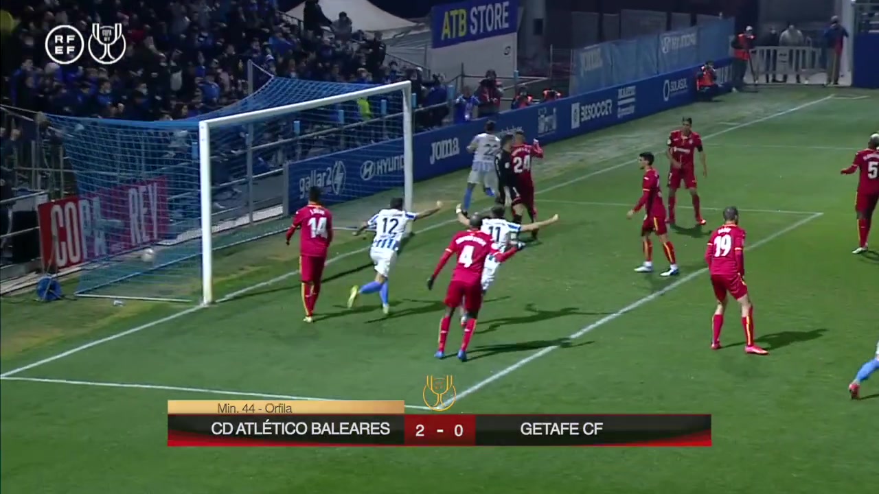 【集锦】国王杯-卡巴克染红 赫塔菲0-5耻辱惨败巴利阿里（巴卡拉国王杯）