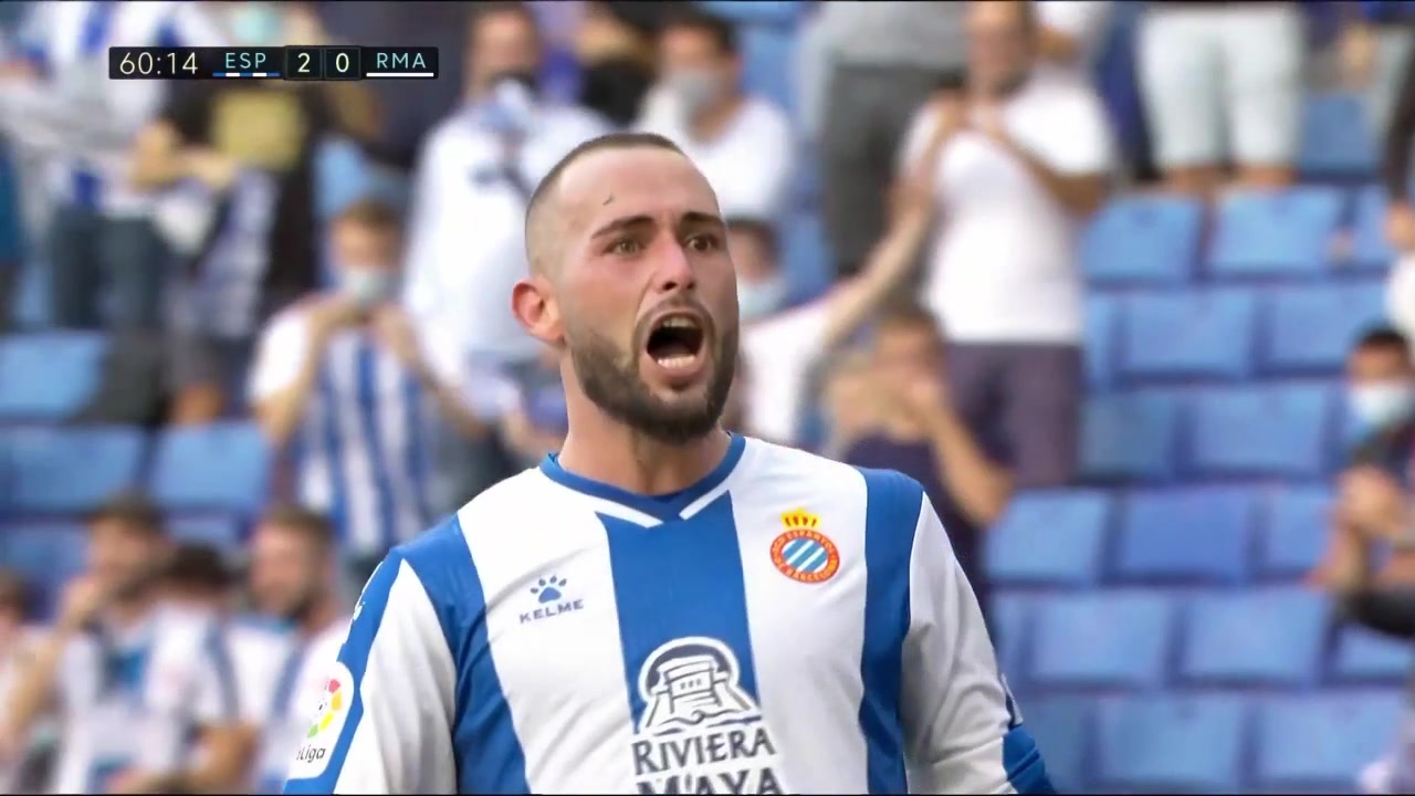 比达尔长途奔袭一条龙破门 西班牙人2-0领先皇马（比达尔转会西班牙人）