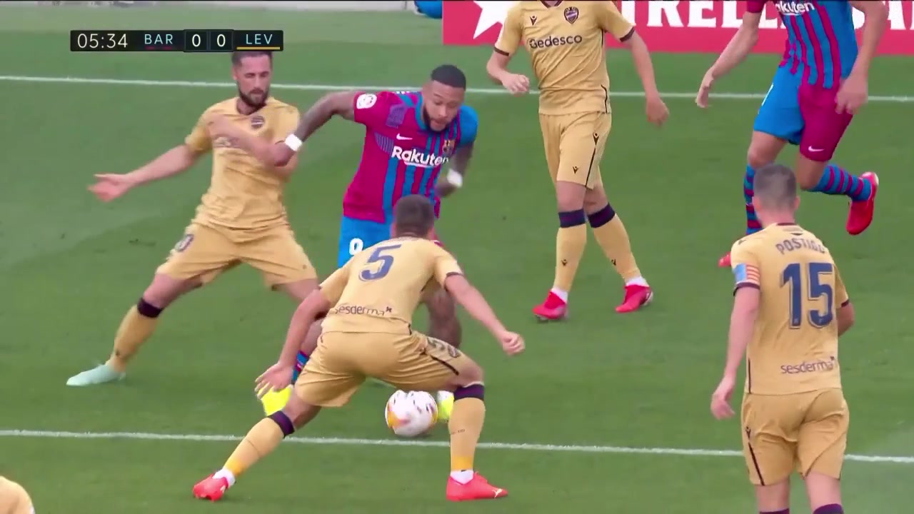 【集锦】西甲-法蒂复出破门卢克-德容处子球 巴萨3-0莱万特（法蒂转会巴萨）