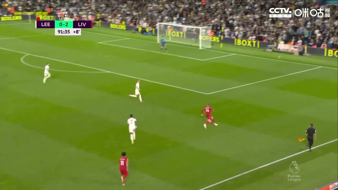 终于进了！蒂亚戈禁区内助攻马内转身抽射破门（蒂亚戈进球）