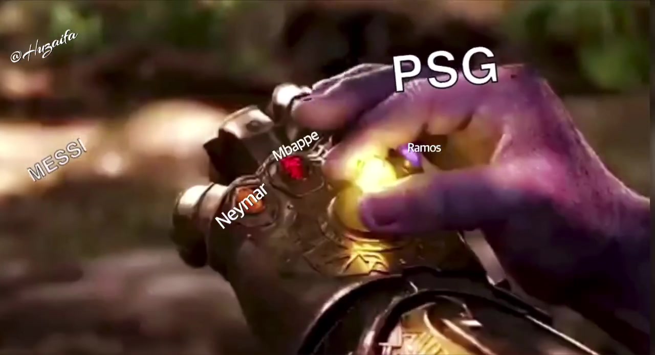 宇宙战舰！用灭霸恶搞梅西如果加入巴黎（梅西灭霸图片）