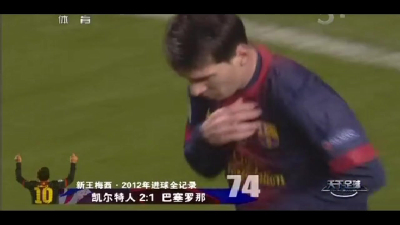 神迹！天足版回顾梅西2012年度91球纪录（2012梅西91球全记录）