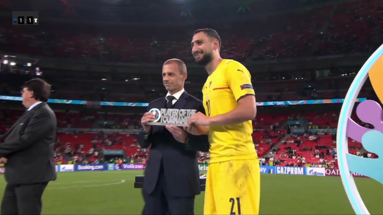 2扑点立大功！多纳鲁马当选欧洲杯最佳球员（多纳鲁马获欧洲杯最佳球员）