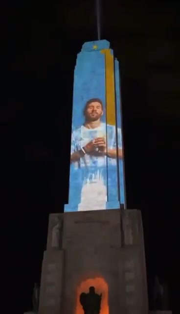 阿根廷罗萨里奥国旗纪念碑为梅西及国家队助威（阿根廷罗萨里奥旅游）