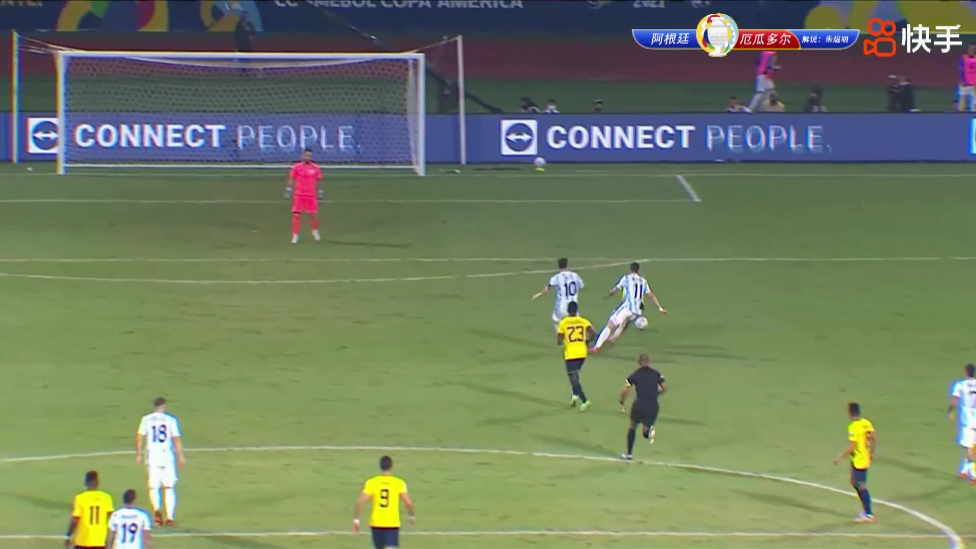 【快手集锦】美洲杯-梅西任意球破门+两助攻 阿根廷3-0厄瓜多尔（美洲杯-梅西2传1射劳塔罗破门 阿根廷3-0厄瓜多尔）