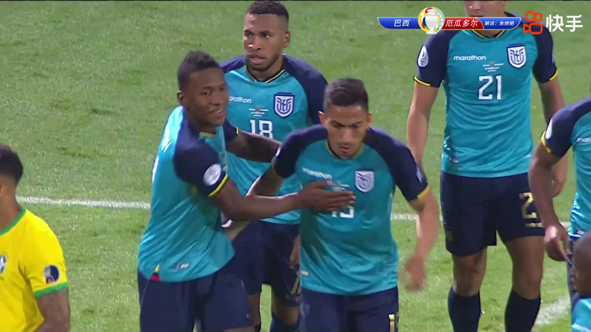 厄瓜多尔扳平比分 安格尔梅纳禁区抽射破门（厄瓜多尔竞走）