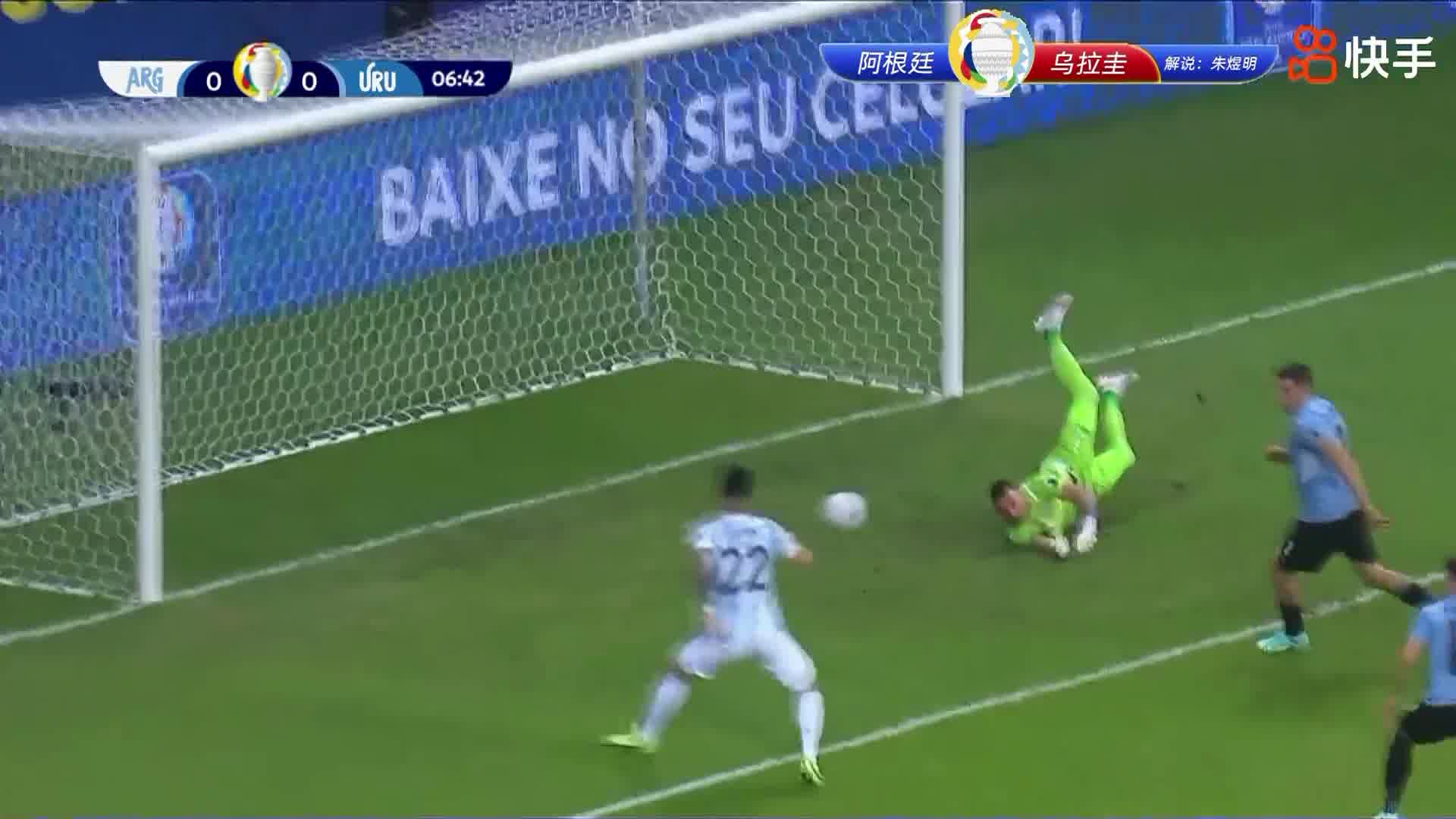 梅西内切劲射被扑 劳塔罗门前空门不进