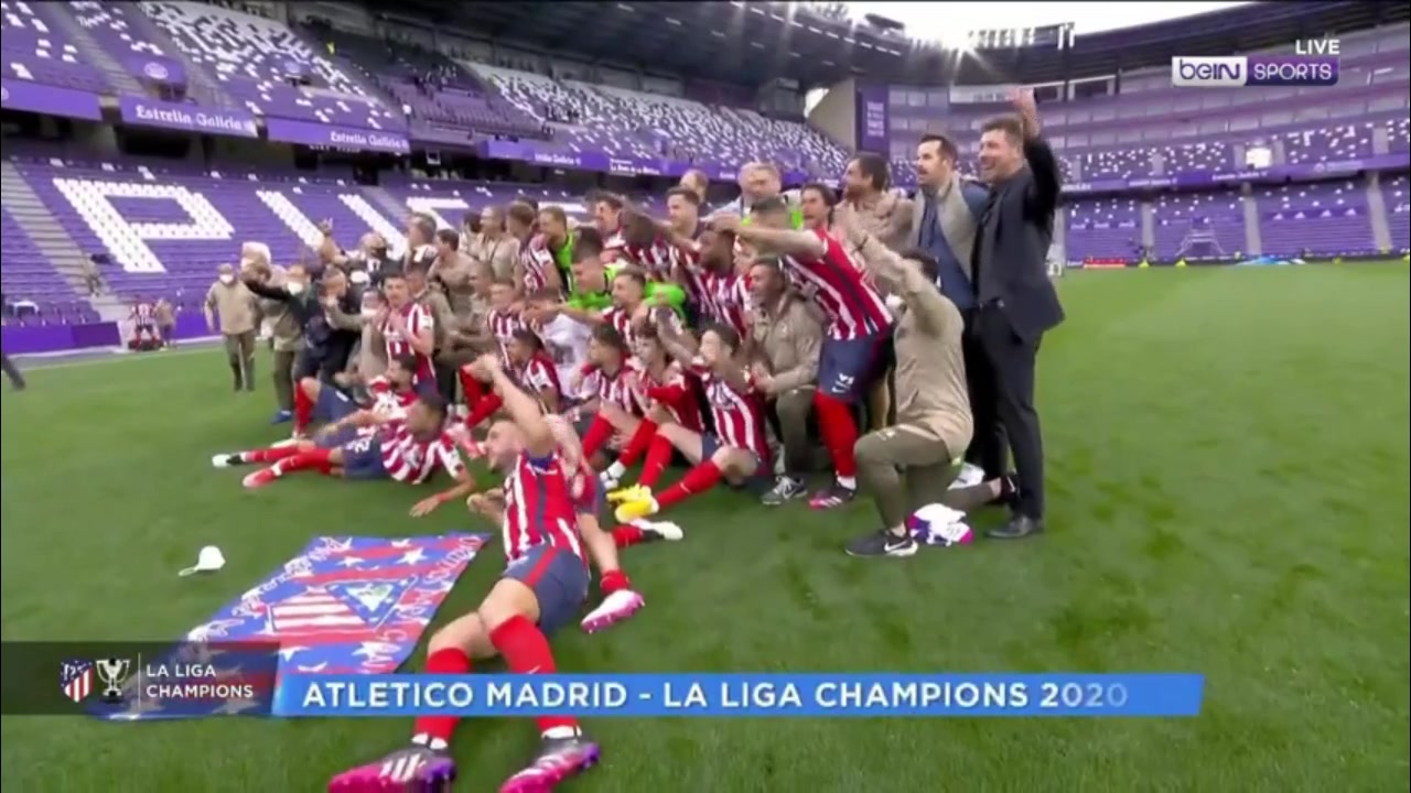 勇夺西甲冠军！马竞众将赛后疯狂庆祝（马竞夺得西甲冠军集锦）